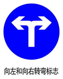 向左和向右转弯标志