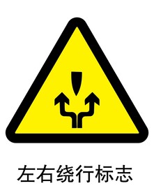 左右绕行标志