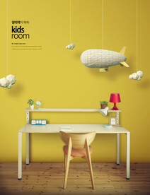 儿童房间室内装饰场景摄影背景 