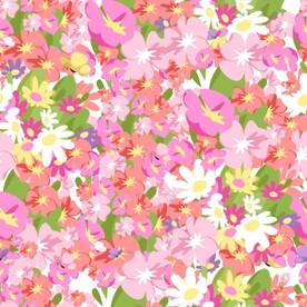 数码印花玫瑰花绣球花抽象花卉