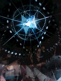 万花筒光影三面镜锥面镜成像光晕