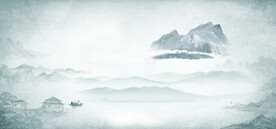    手绘古风插画背景图片