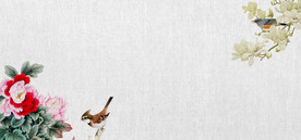  手绘古风插画背景图片