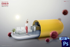 医疗药品胶囊细菌病毒防护抗疫 