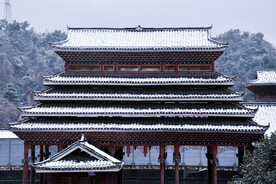 宫廷建筑雪景