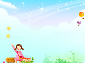 可爱卡通校园背景