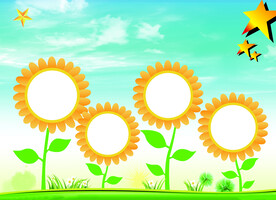 可爱卡通校园背景