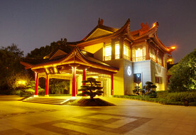 美轮美奂霓虹亭台楼阁夜景