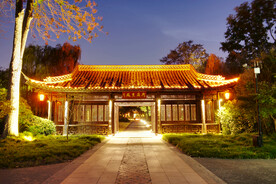 亭台楼阁夜景霓虹高清大图