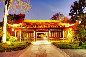 亭台楼阁夜景霓虹高清大图