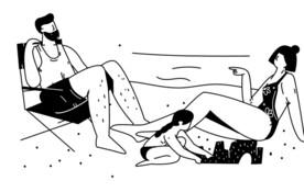 黑白插图矢量线稿ppt背景元素