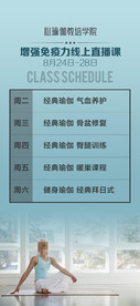 瑜伽课表海报