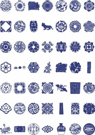 矢量古典青花瓷国风图片