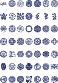 矢量古典青花瓷国风图片