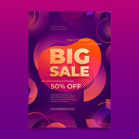 抽象销售海报