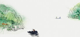  手绘古风插画背景图片 