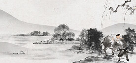  手绘古风插画背景图片 