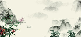 手绘古风插画背景图片 