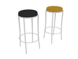 高脚吧椅3d模型