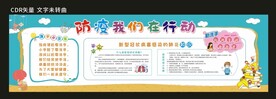 防疫卡通展板