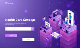 健康和医疗 登录页模板