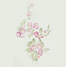 数码印花水彩花抽象花卉水彩花