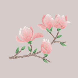 数码印花水彩花抽象花卉水彩花