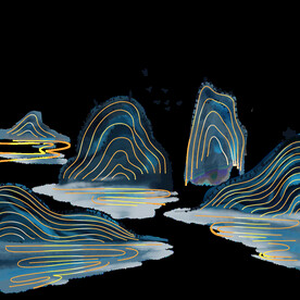 手绘古风插画背景图片 