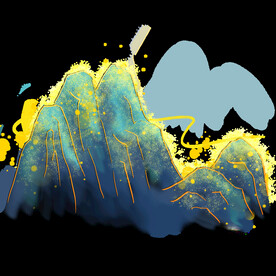 手绘古风插画背景图片 