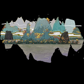 手绘古风插画背景图片 