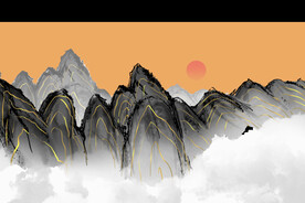  手绘古风插画背景图片 