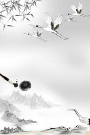 手绘古风插画背景图片 