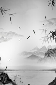 手绘古风插画背景图片 