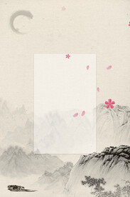    手绘古风插画背景图片 