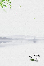    手绘古风插画背景图片 