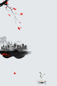   手绘古风插画背景图片 