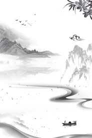    手绘古风插画背景图片 