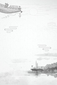    手绘古风插画背景图片 