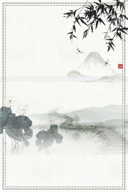   手绘古风插画背景图片 