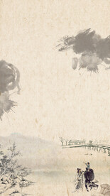   手绘古风插画背景图片 