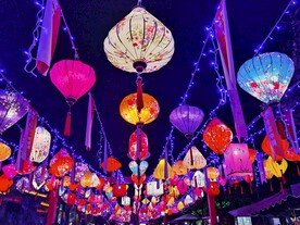 彩灯灯会夜景