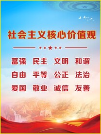 社会主义核心价值观党建海报