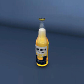 C4D模型啤酒玻璃瓶子
