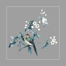 数码印花水彩花抽象花卉水彩花