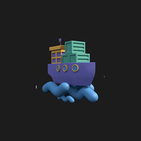 C4D模型海运轮渡轮船