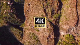 航拍山间建筑群美景