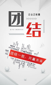 创意团结企业文化挂画