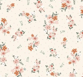 数码印花小碎花树枝花卉乱花 