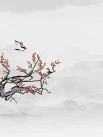 中国风 泼墨 水墨 山水背景 