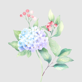 数码印花小碎花抽象花卉水彩花